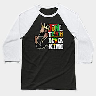 Juneteenth Black King Melanin Father Dad Men Son Dad Da Boys Baseball T-Shirt